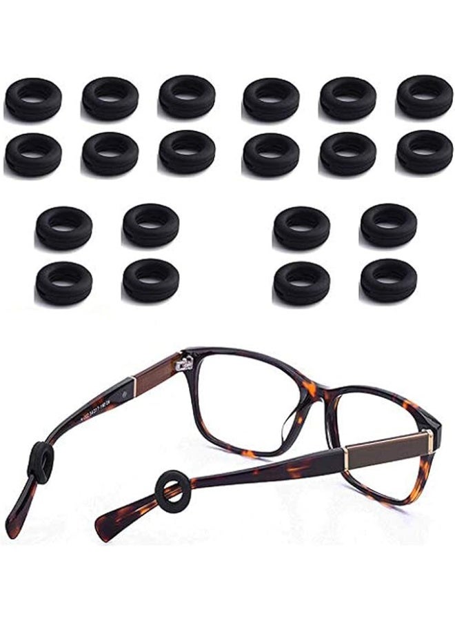 ChicAbode قائمة المنتجات ذات الصلة حامل النظارات السيليكون الجولة, حامل النظارات المضادة للانزلاق, النظارات الإطار, حامل الأكمام الموجهة, حامل النظارات المضادة للانزلاق الجولة الراحة إطار النظارات, نظارات شمسية, 10 أزواج أسود - Image 1